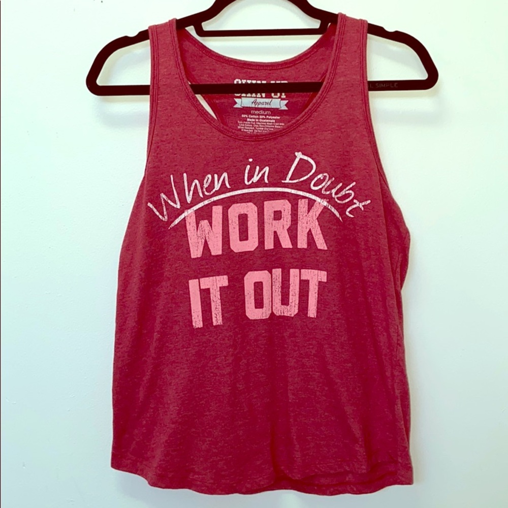 “When in Doubt Work it Out” Racerback tank